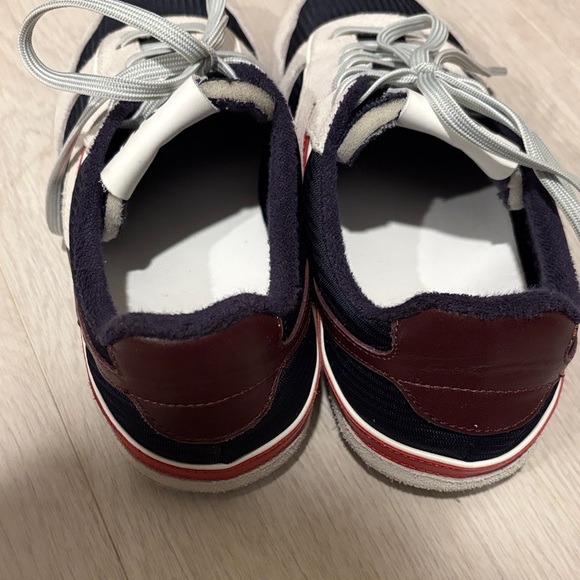 Miu Miu Navy and Cream Sneakers with Red Accent - Picture 4 of 6